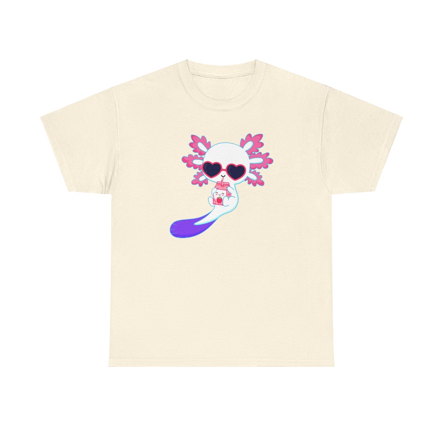 Axolotl wearing heart sunglasses T-shirt