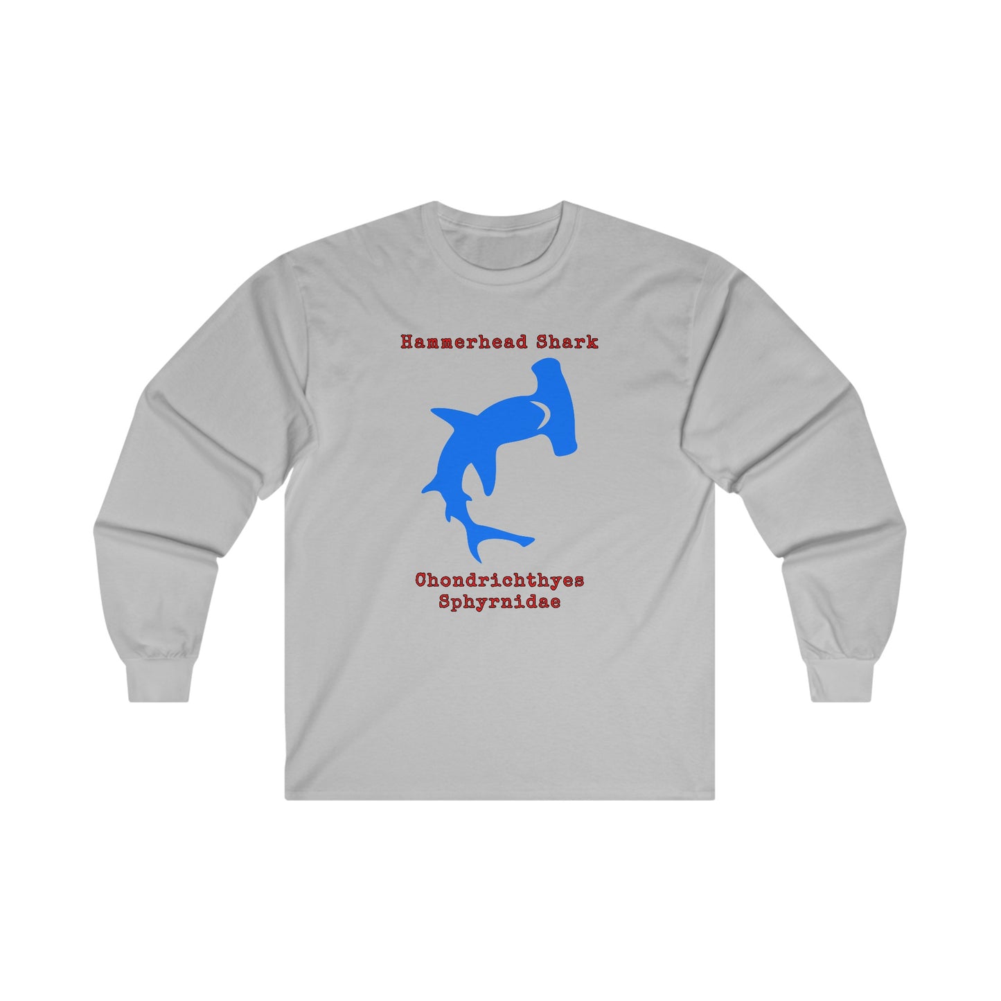 Hammerhead Shark with Scientific Names - Long Sleeve Tee