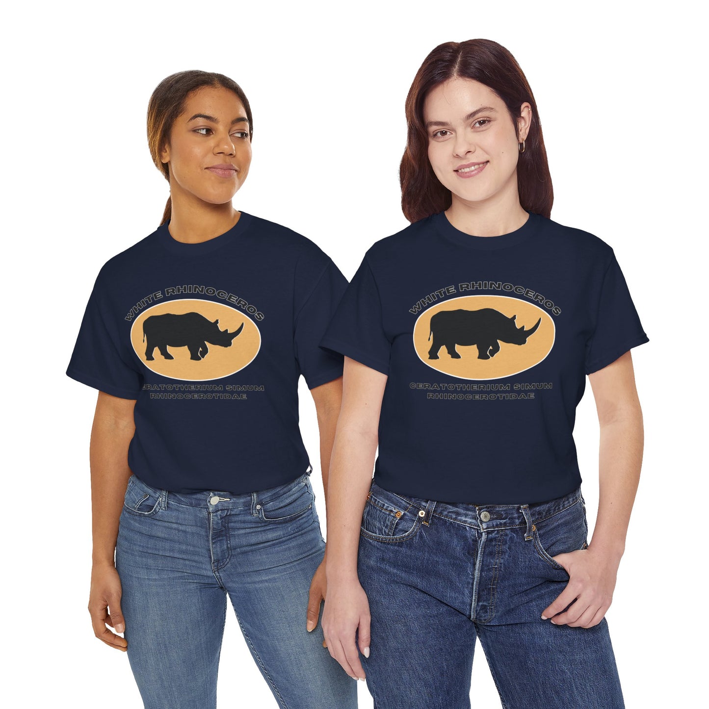 White Rhinoceros with Scientific Names T-shirt