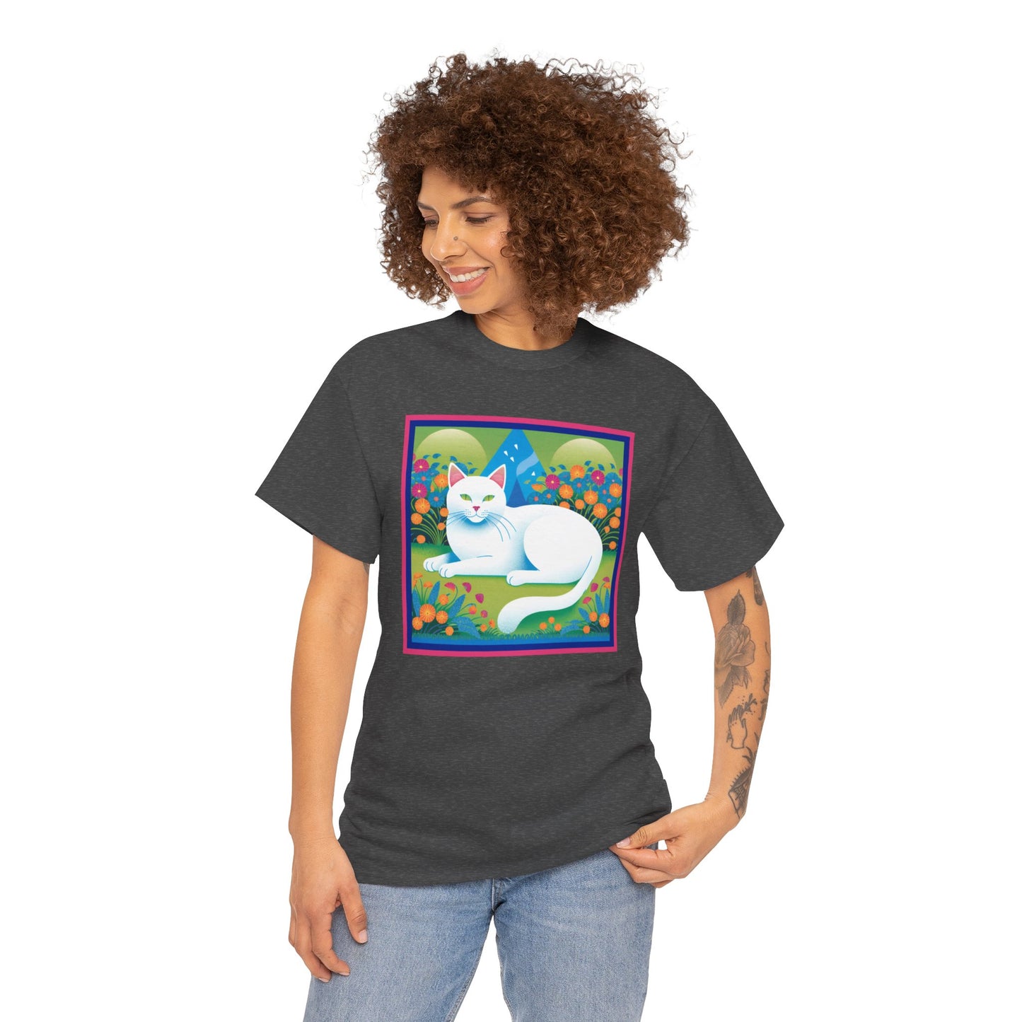 White Cat Retro v2 T-shirt