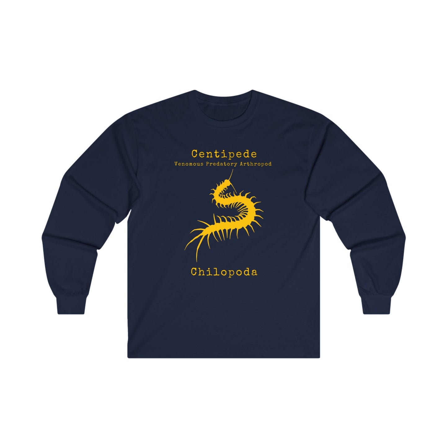 Centipede with Scientific Names - Long Sleeve Tee