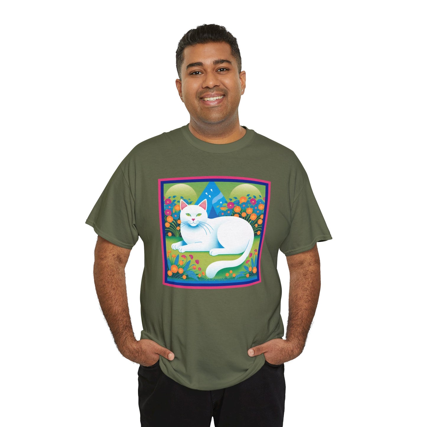 White Cat Retro v2 T-shirt