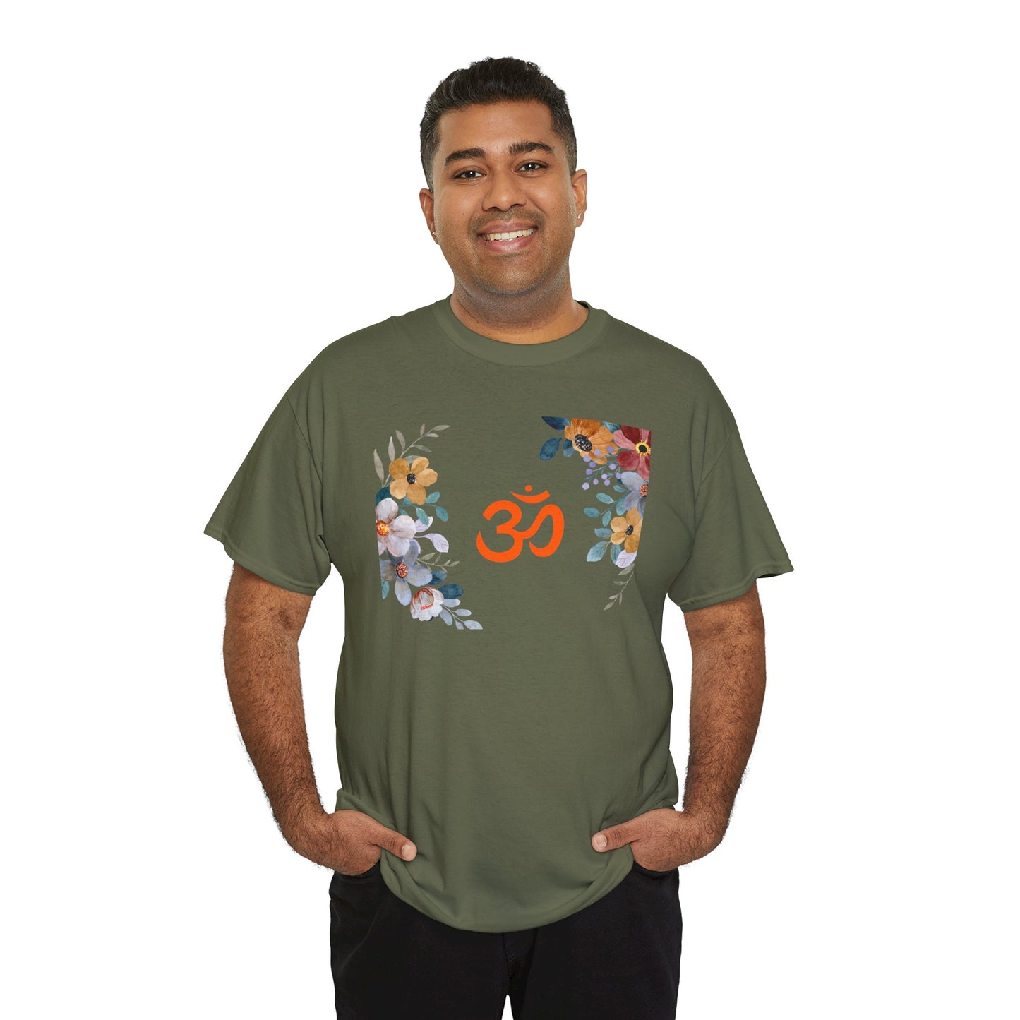 Om (with flowers) T-shirt