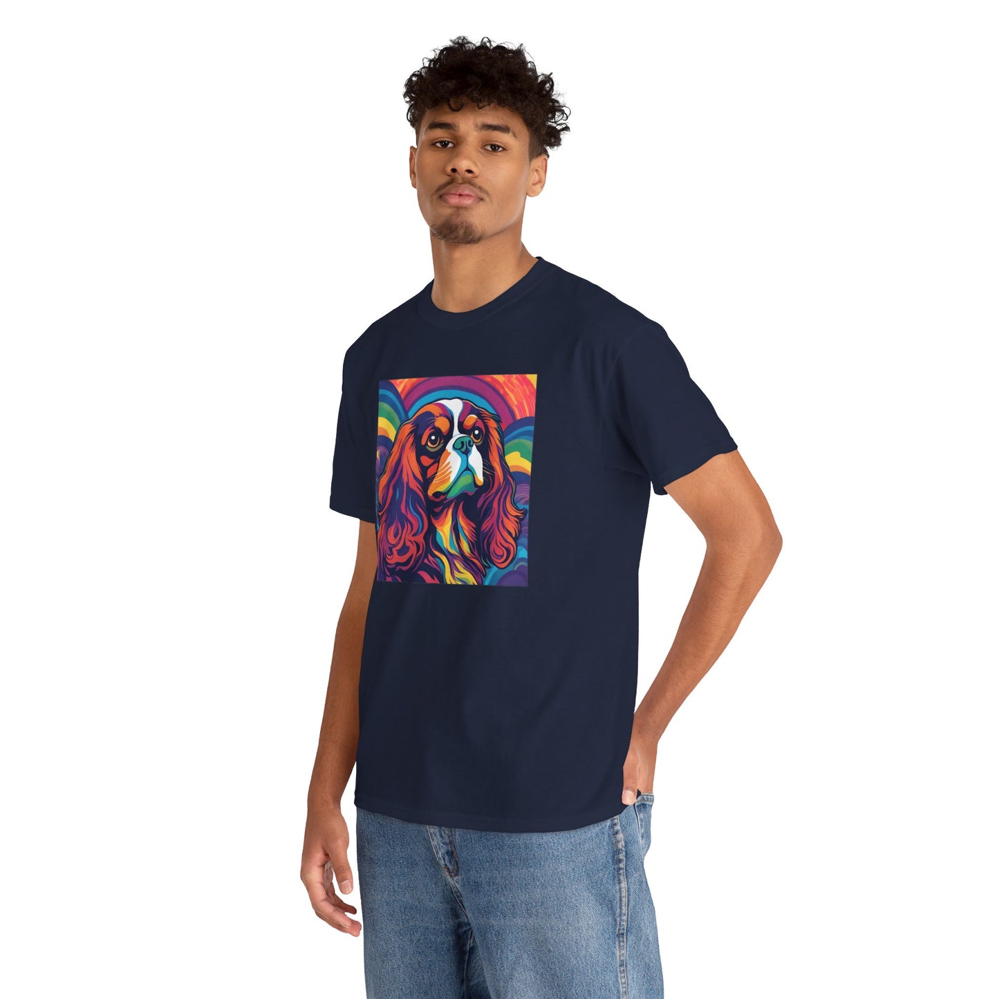 Psychedelic Cavalier King Charles Spaniel T-shirt