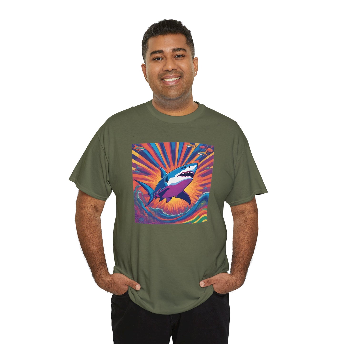 Psychedelic Great White Shark T-shirt