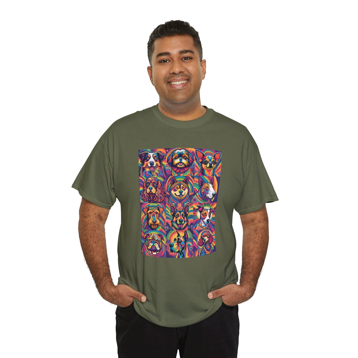 Psychedelic Dogs (12) T-shirt