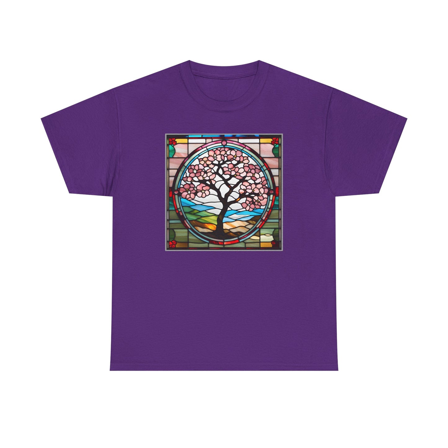 Cherry Blossom Tree Stained Glass T-shirt