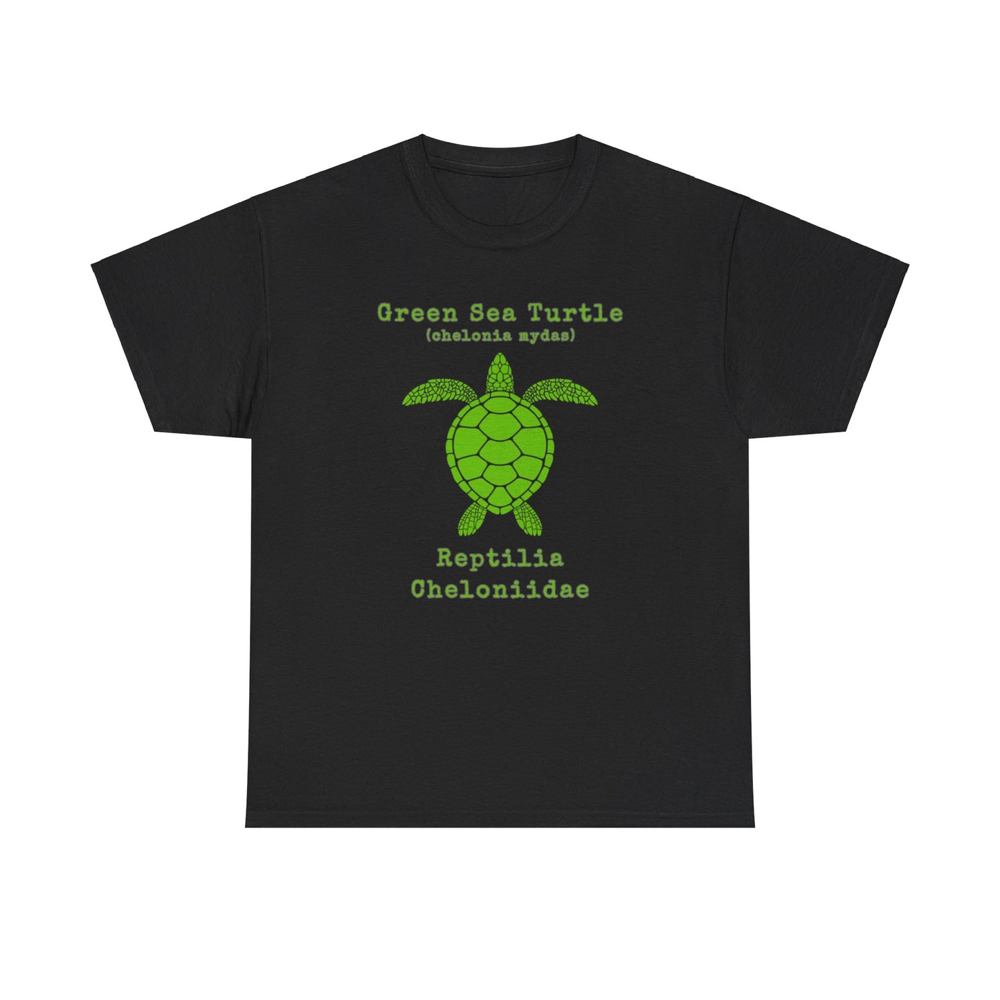 Green Sea Turtle with Scientific Names T-shirt