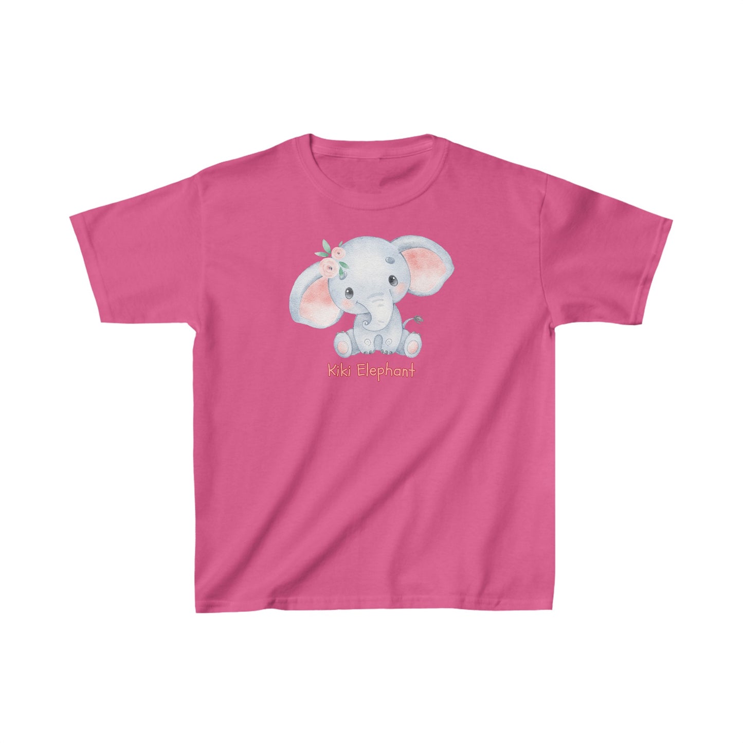 Adorable Kiki Elephant Solo - Kids Heavy Cotton™ Tee