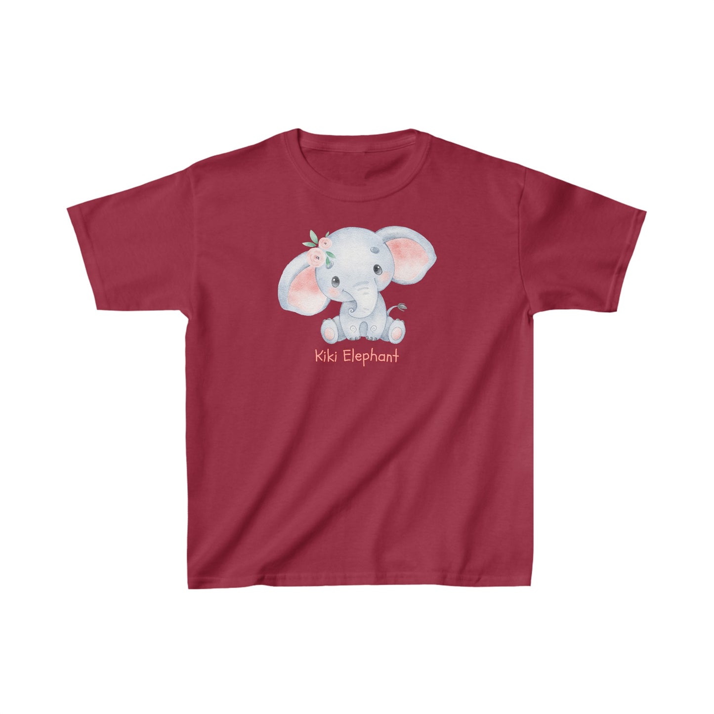 Adorable Kiki Elephant Solo - Kids Heavy Cotton™ Tee