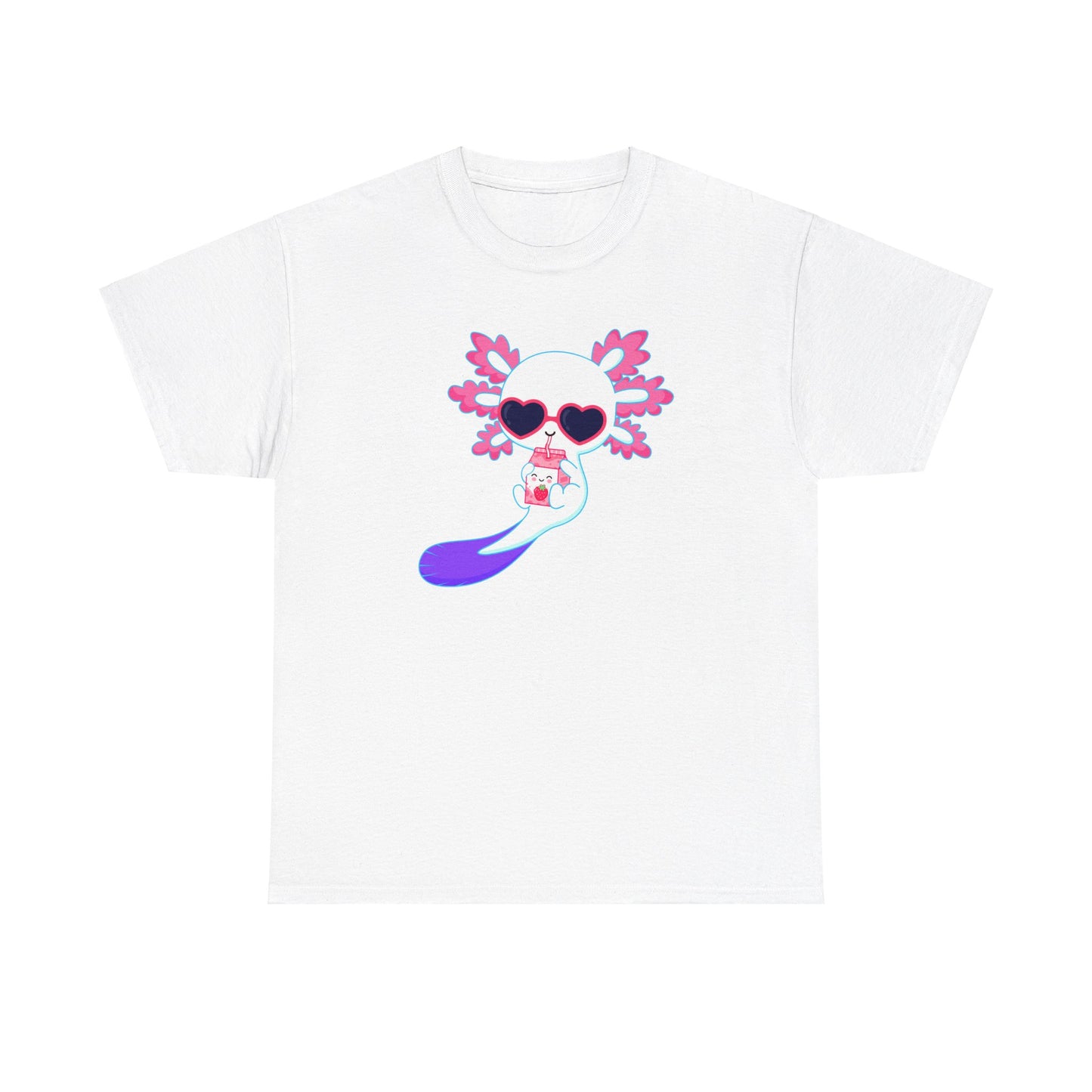 Axolotl wearing heart sunglasses T-shirt