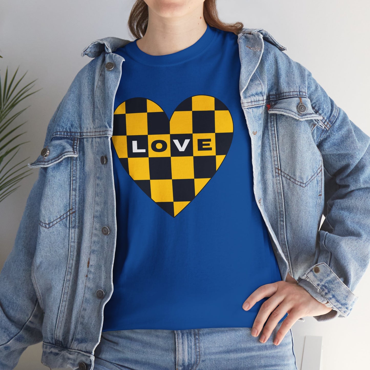 Love Checkerboard Heart T-shirt