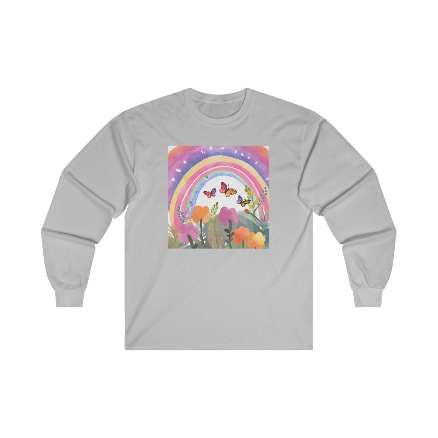 Butterflies in Garden v1 - Long Sleeve Tee