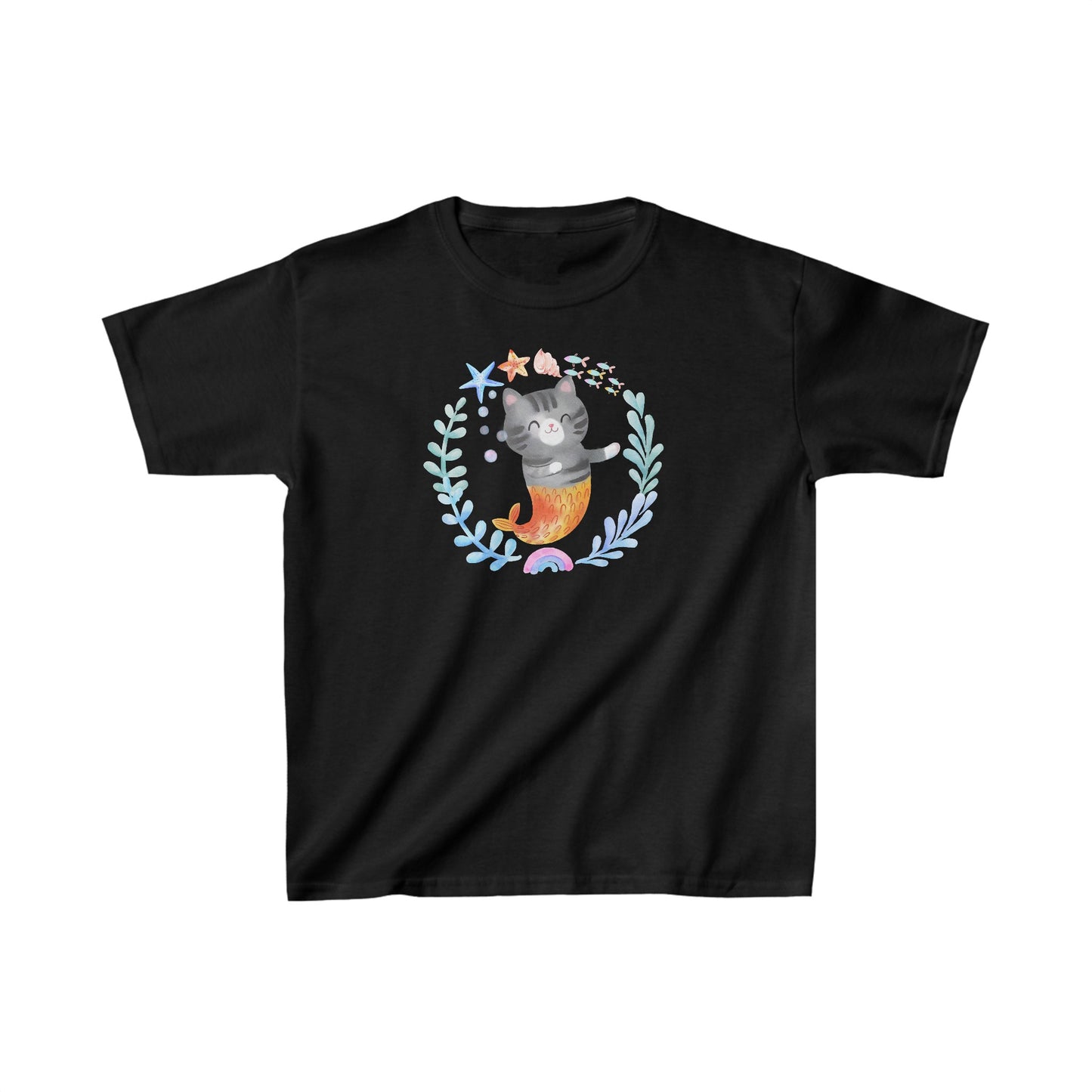 Mermaid Kitten - Tiggy - Kids Heavy Cotton™ Tee