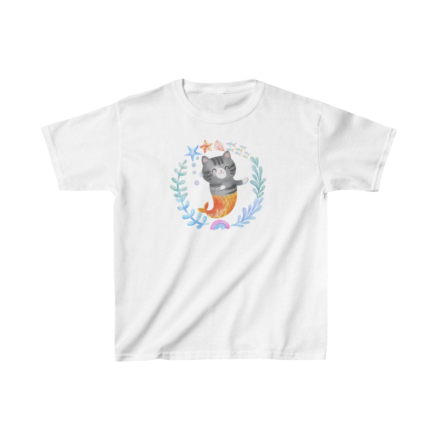 Mermaid Kitten - Tiggy - Kids Heavy Cotton™ Tee