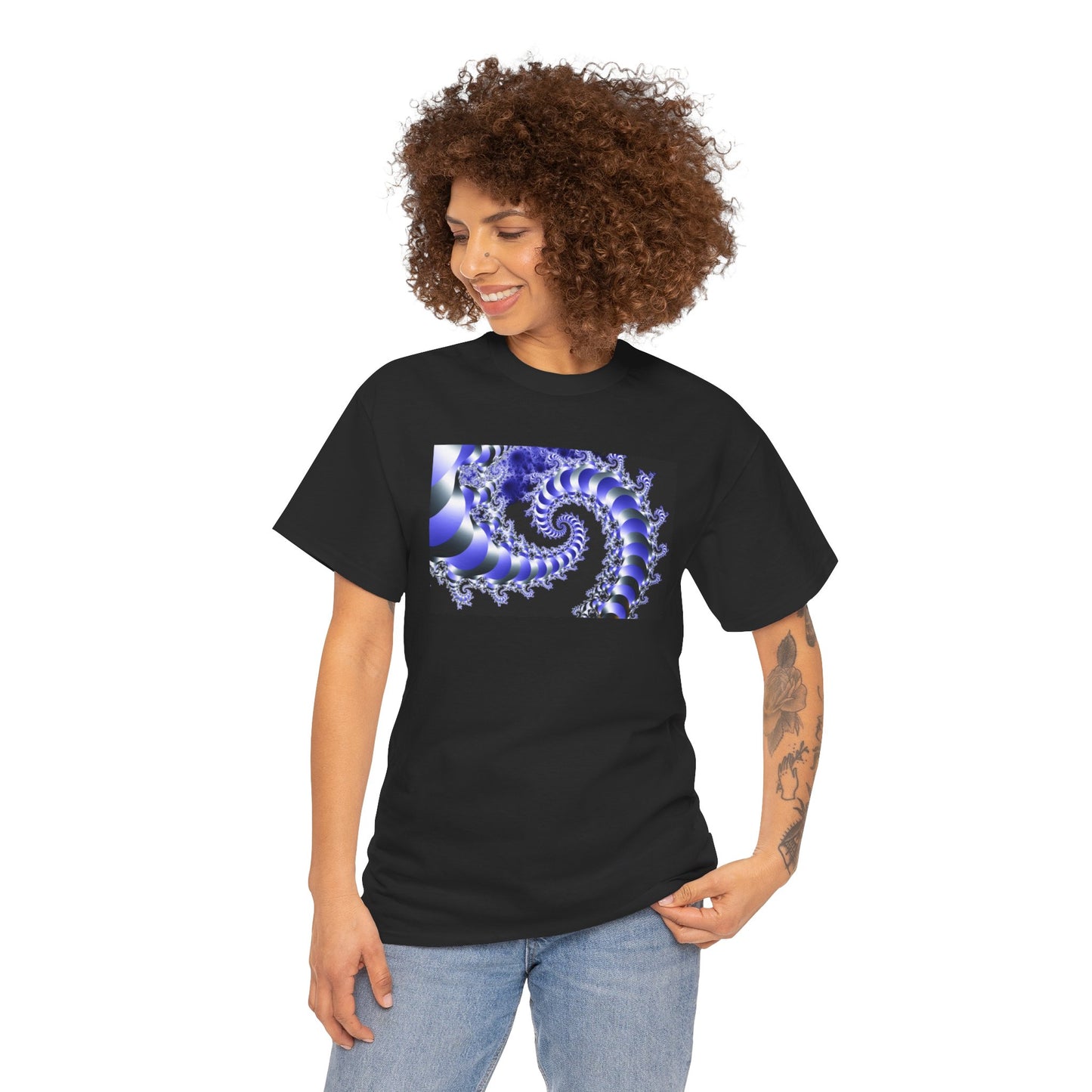 Blue Mandelbrot Set v2 T-shirt