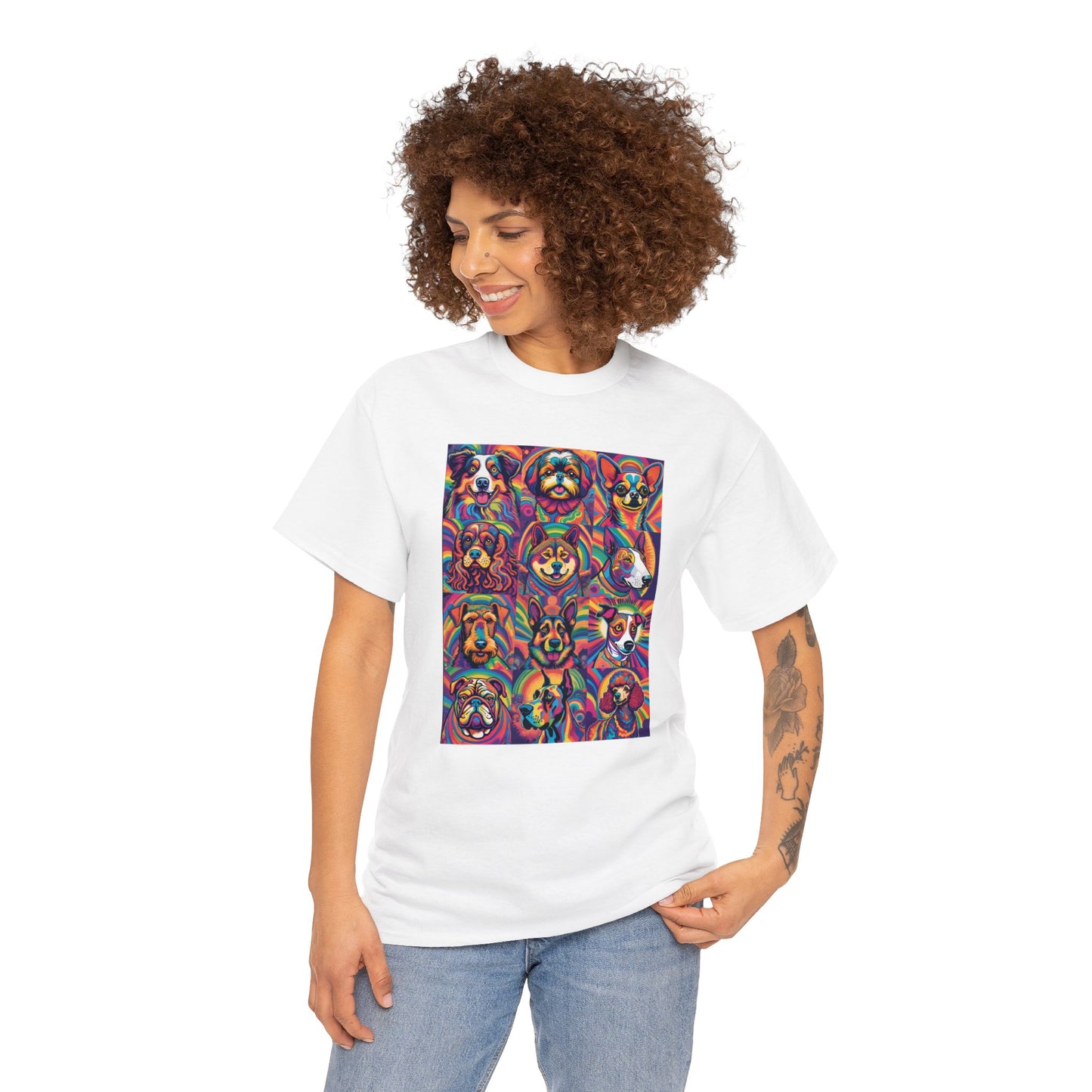 Psychedelic Dogs (12) T-shirt