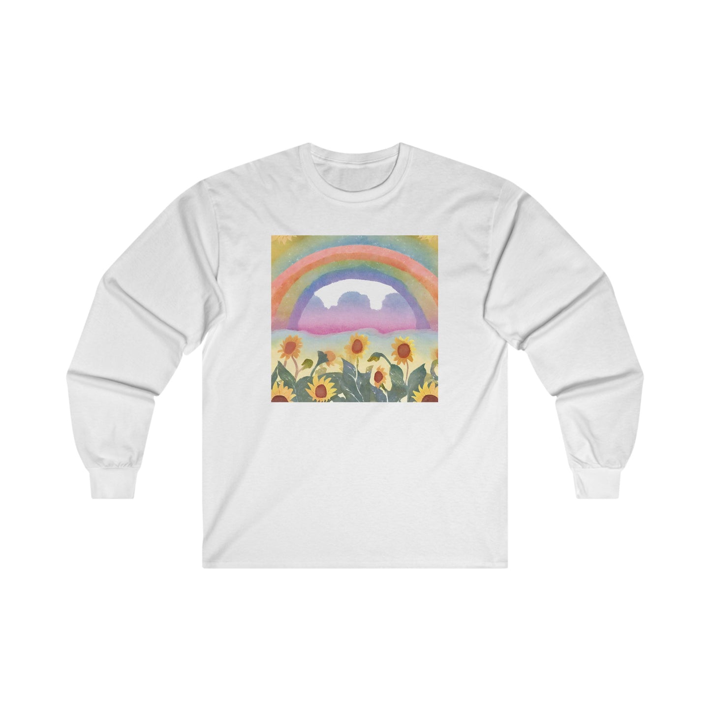 Sunflowers & Rainbow v3 - Long Sleeve Tee