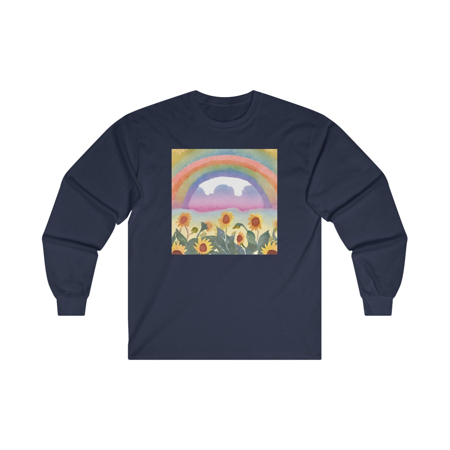 Sunflowers & Rainbow v3 - Long Sleeve Tee