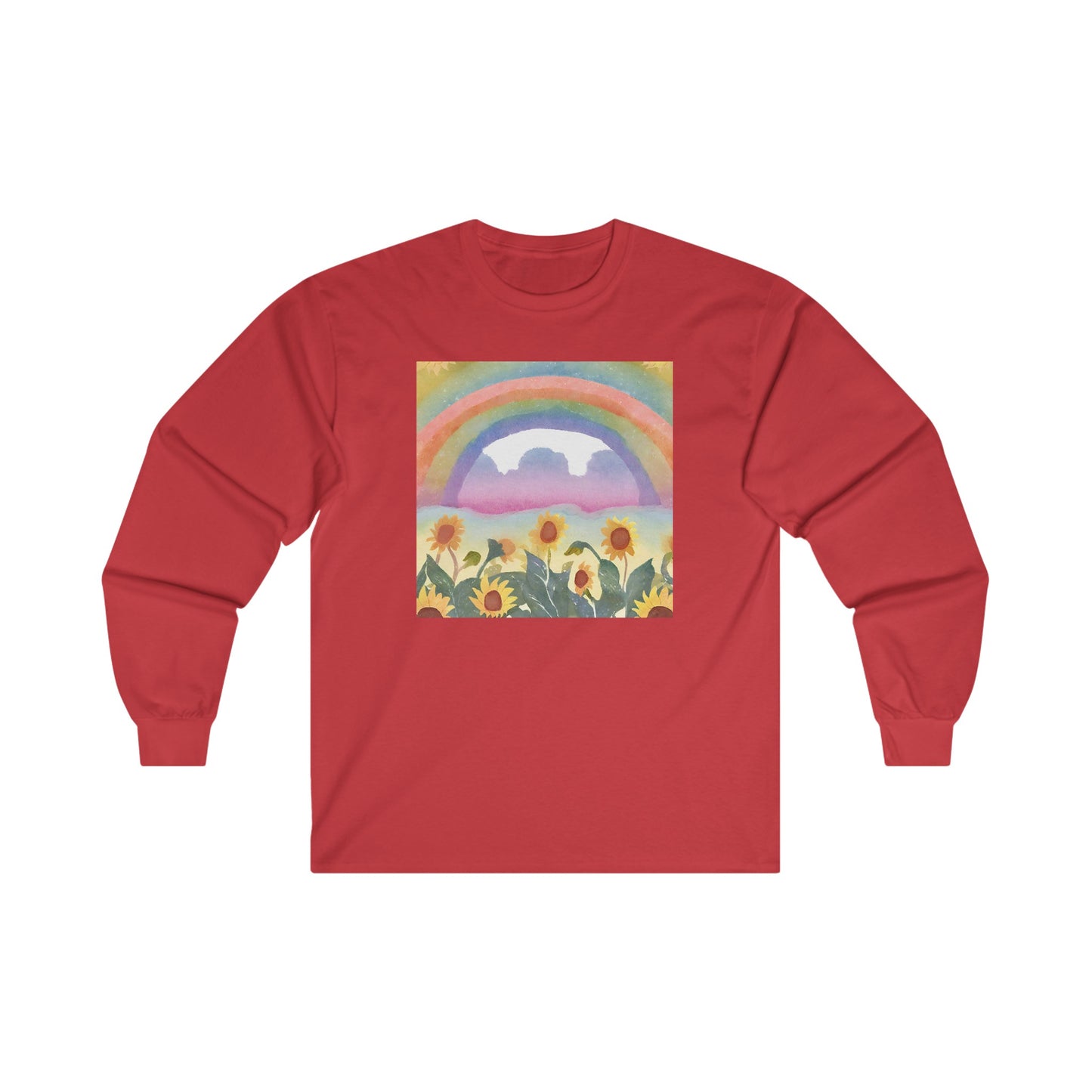 Sunflowers & Rainbow v3 - Long Sleeve Tee