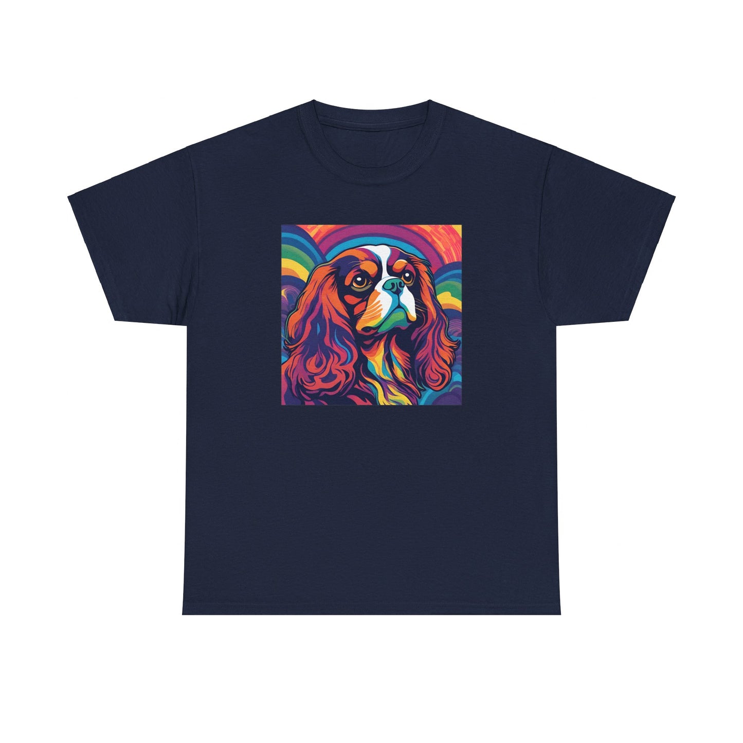 Psychedelic Cavalier King Charles Spaniel T-shirt