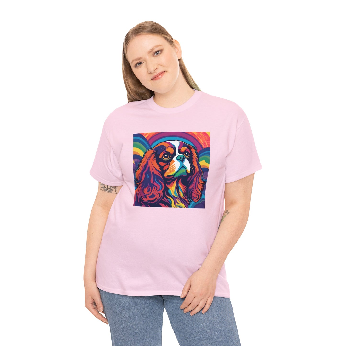 Psychedelic Cavalier King Charles Spaniel T-shirt