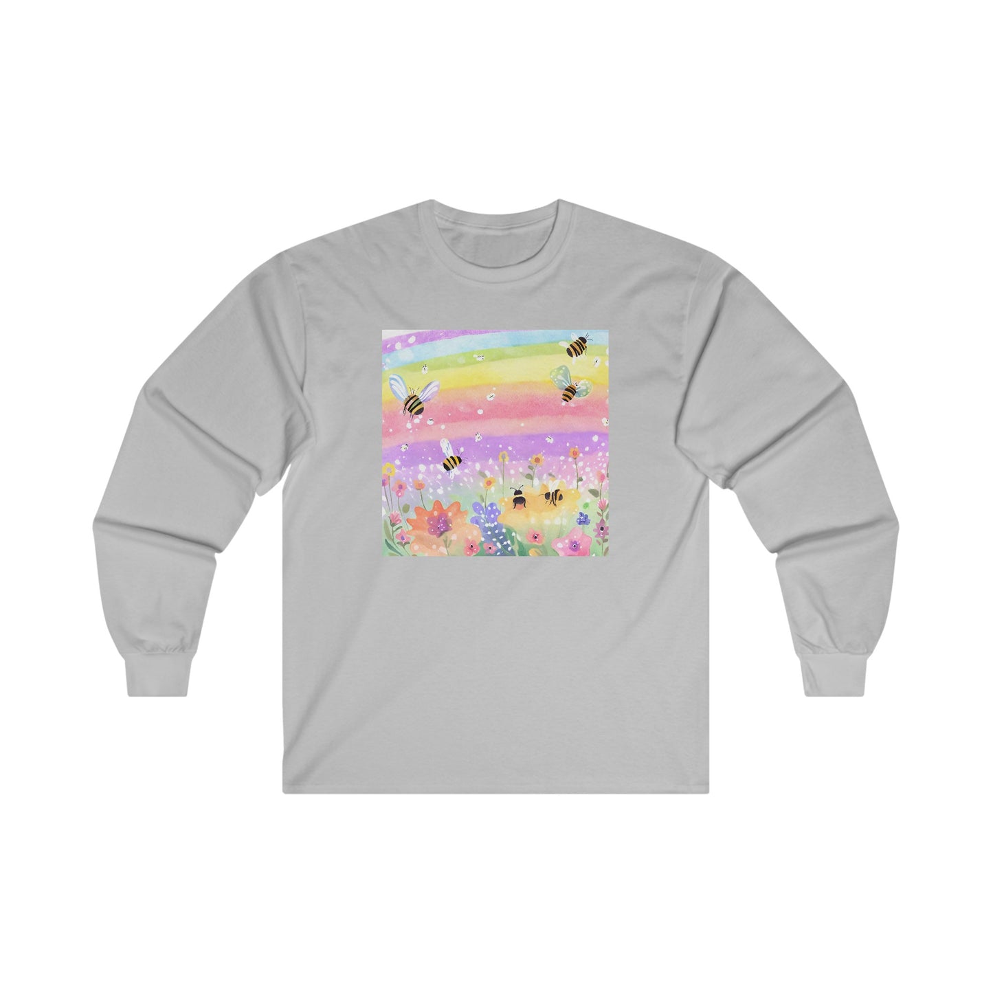 Bumblebees in Garden v1 - Long Sleeve Tee