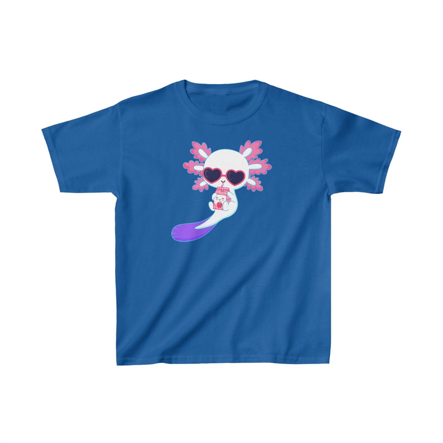 Axolotl wearing heart sunglasses - Kids Heavy Cotton™ Tee