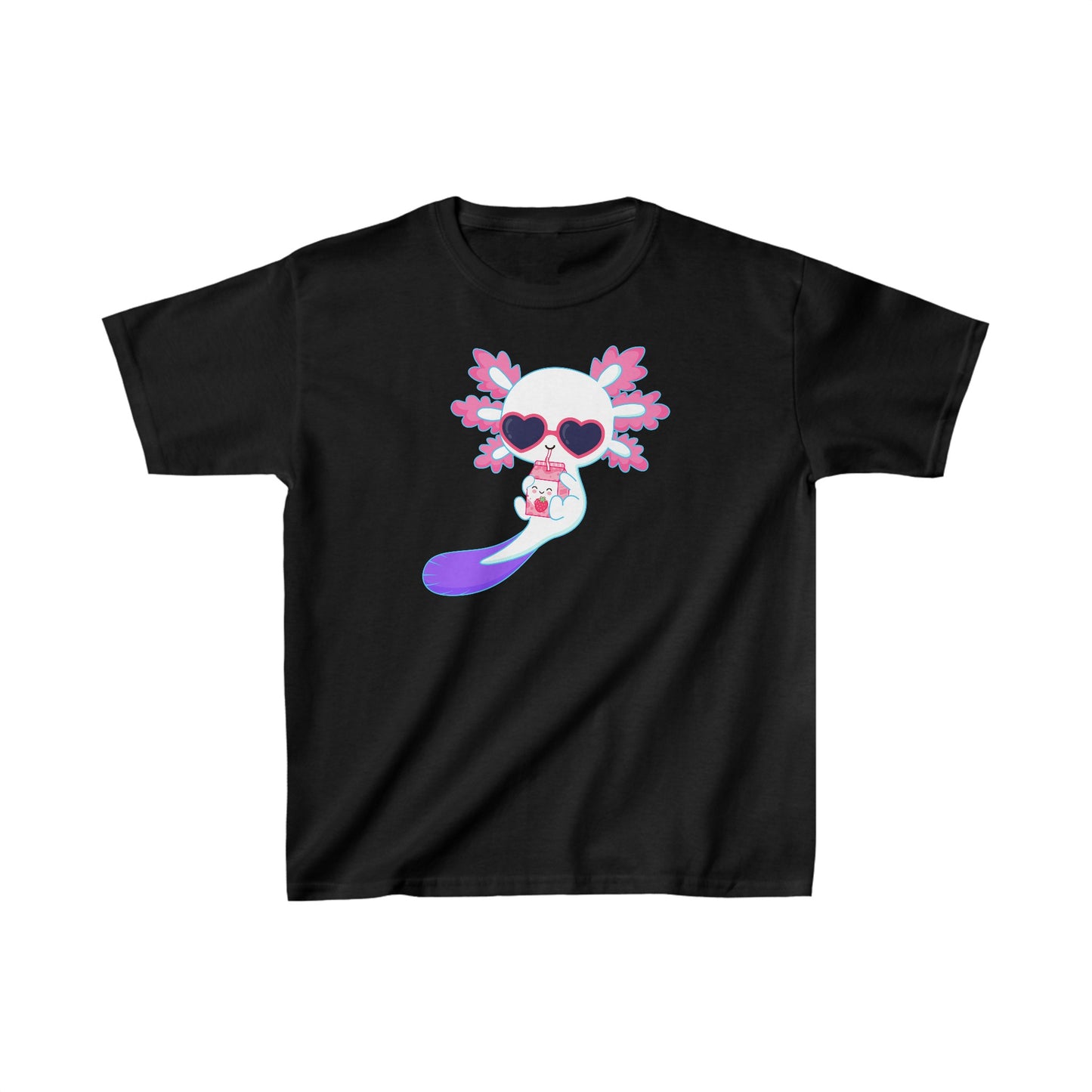 Axolotl wearing heart sunglasses - Kids Heavy Cotton™ Tee