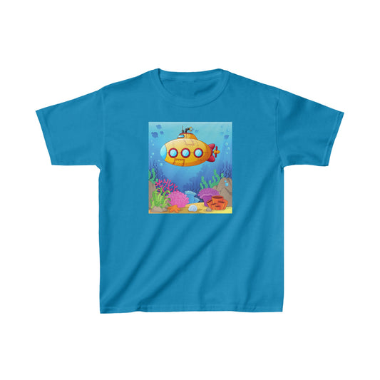 Submarine in Sea - Kids Heavy Cotton™ Tee