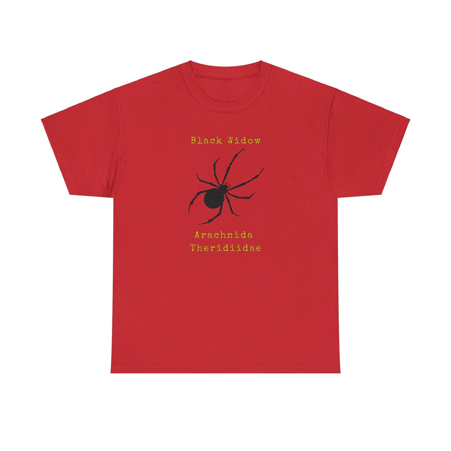 Black Widow with Scientific Names T-shirt