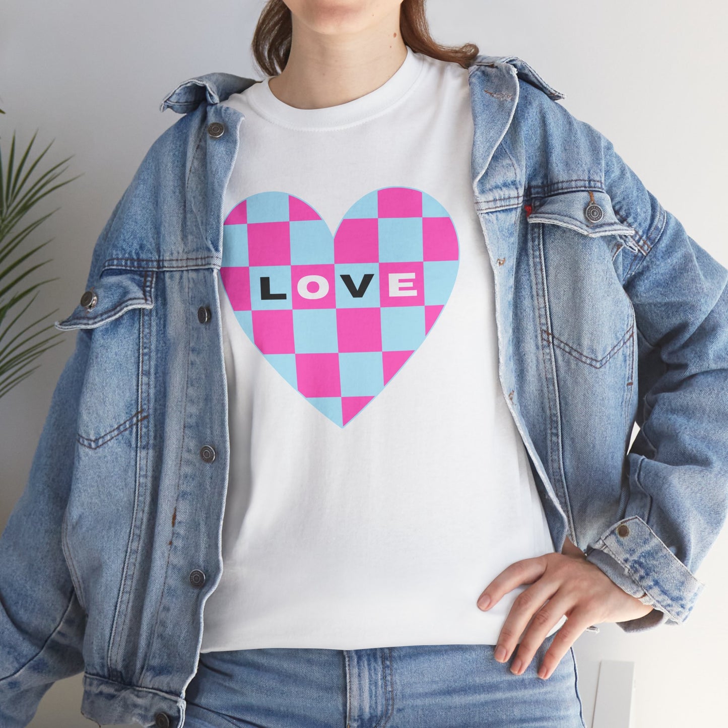 Love Checkerboard Heart T-shirt