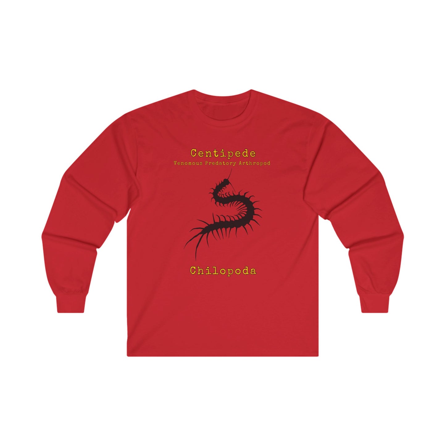 Centipede with Scientific Names - Long Sleeve Tee