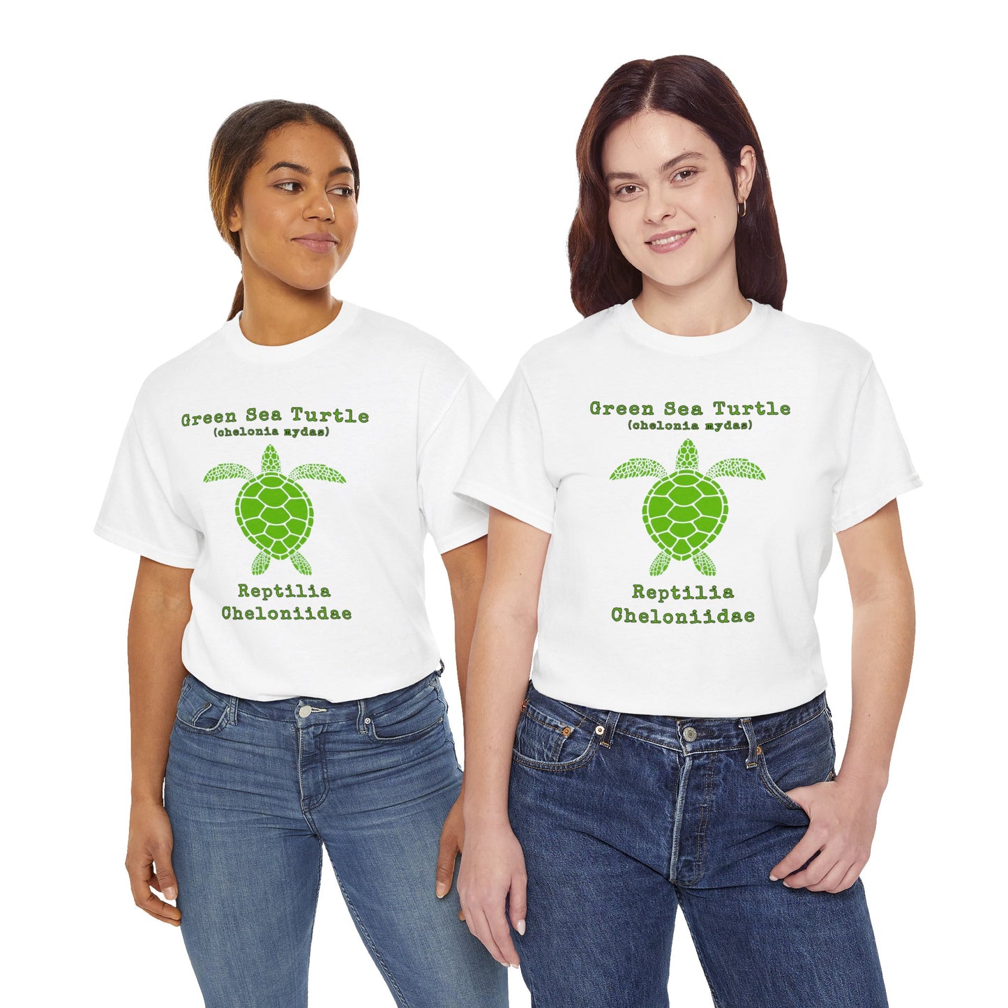 Green Sea Turtle with Scientific Names T-shirt