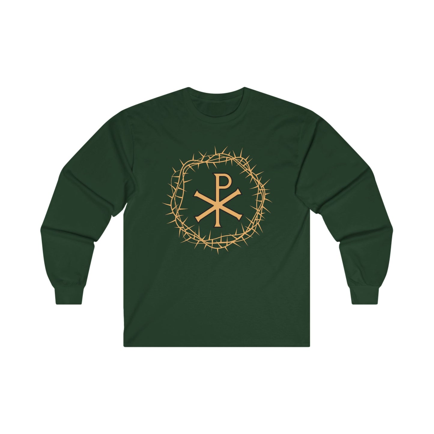 Crown of Thorns and Chi Rho - Long Sleeve Tee