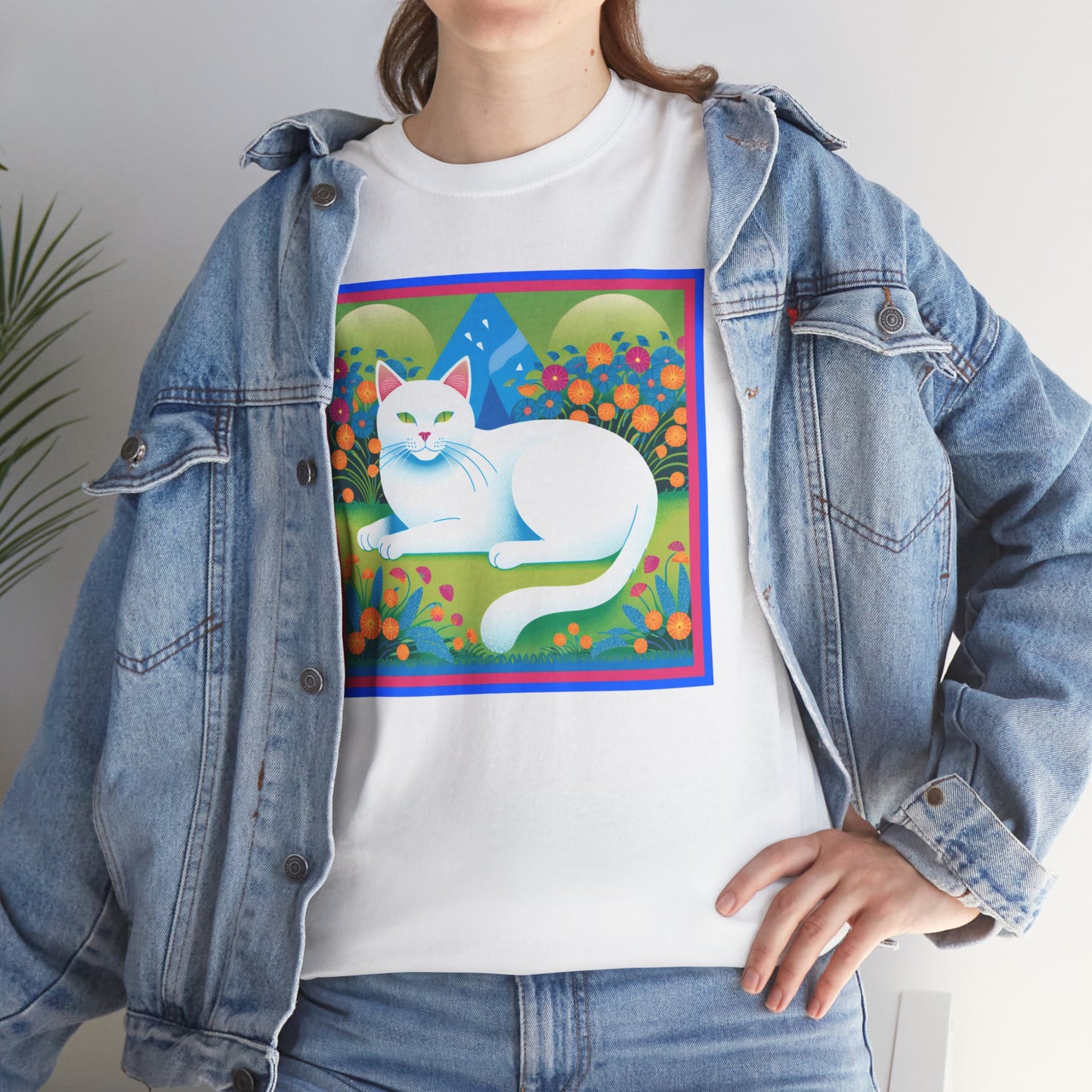 White Cat Retro v2 T-shirt