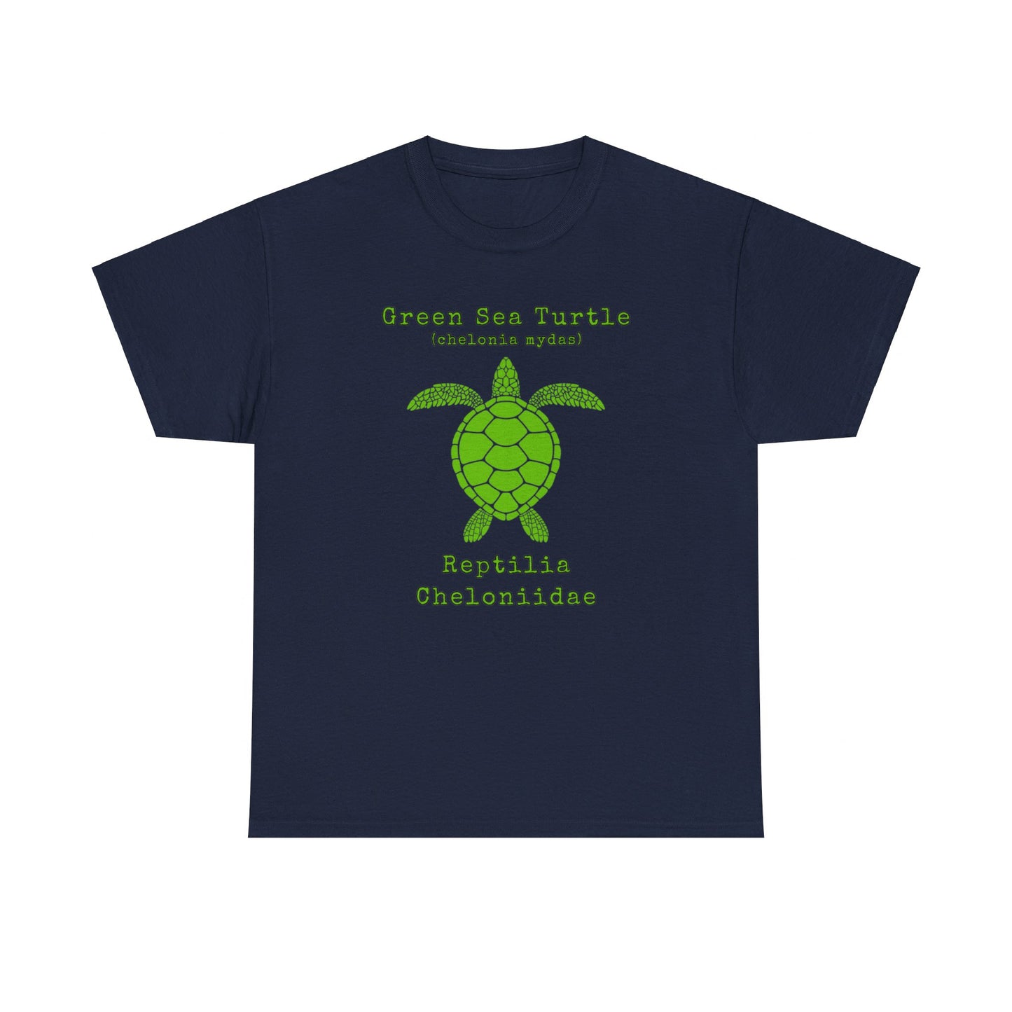 Green Sea Turtle with Scientific Names T-shirt