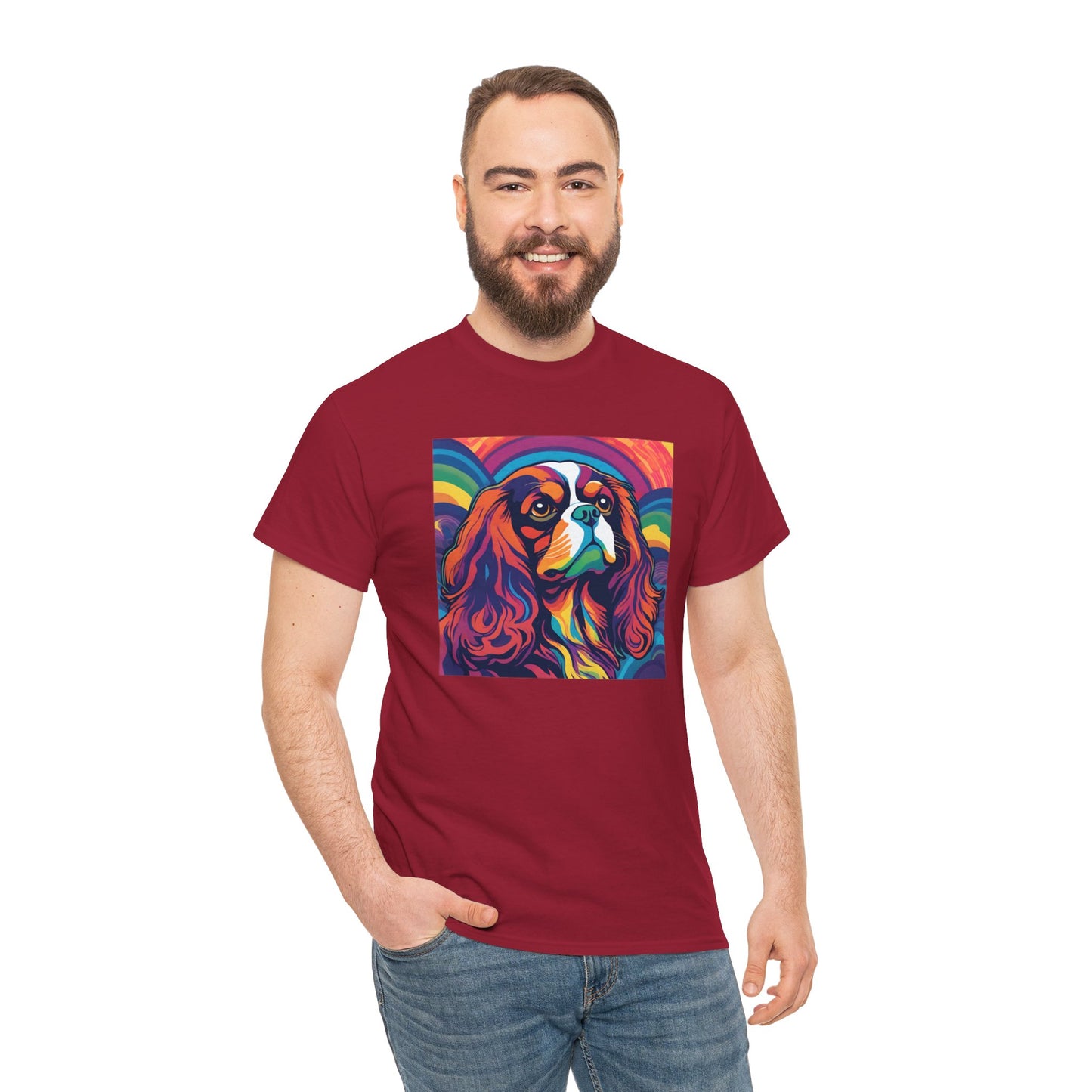 Psychedelic Cavalier King Charles Spaniel T-shirt