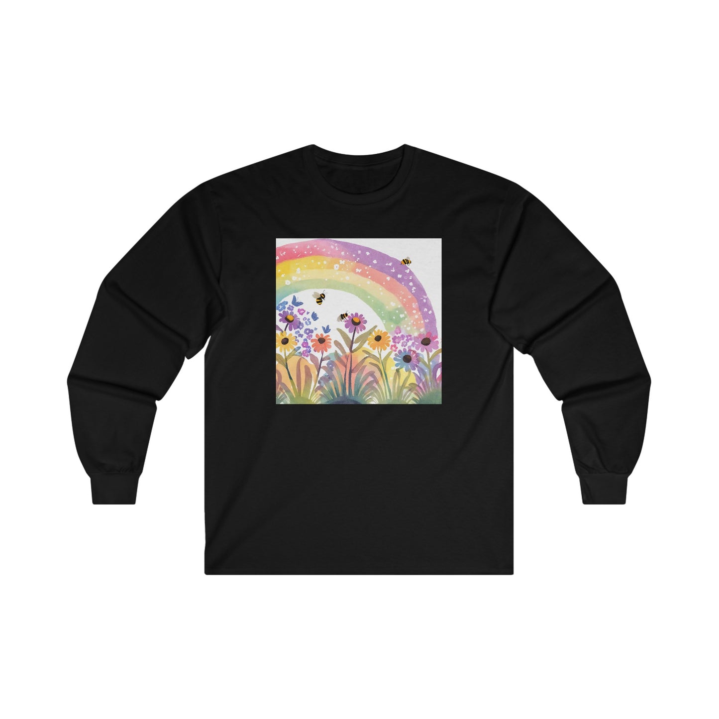 Bumblebees in Garden v2 - Long Sleeve Tee