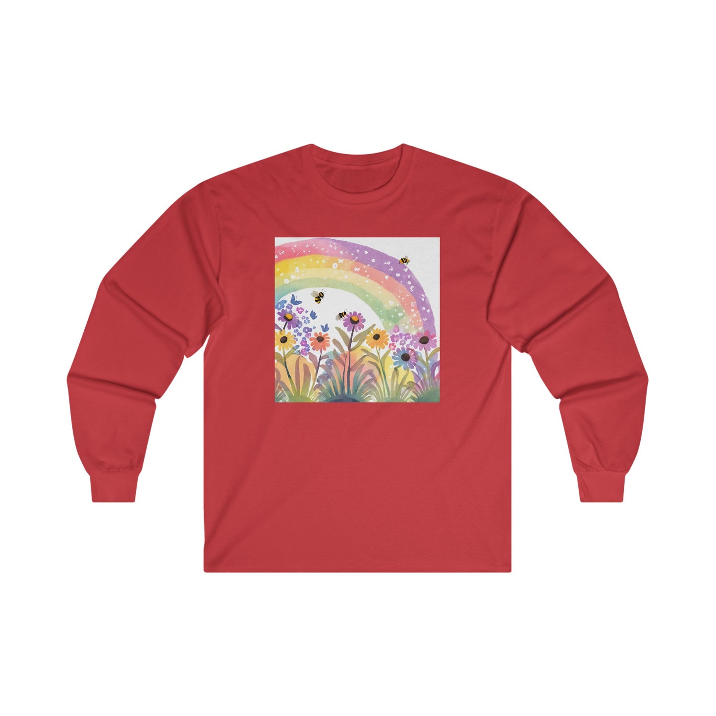 Bumblebees in Garden v2 - Long Sleeve Tee