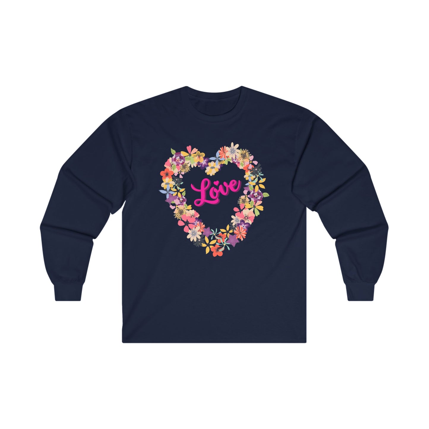 Love with Flower Heart - Long Sleeve Tee