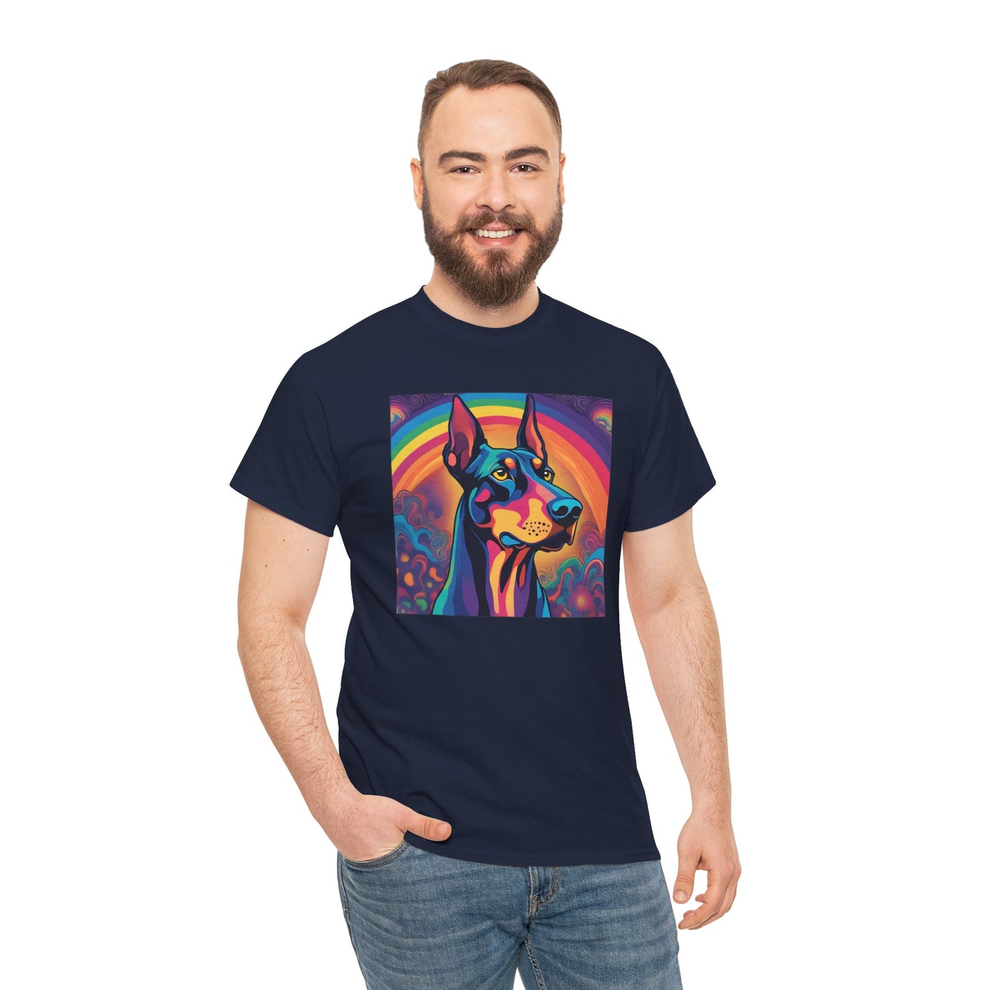 Psychedelic Doberman Pinscher T-shirt