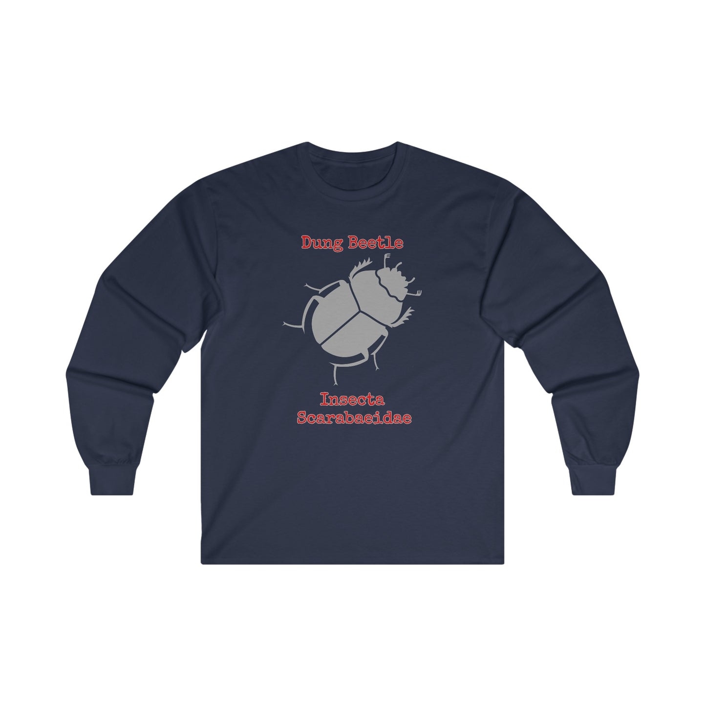 Dung Beetle with Scientific Names - Long Sleeve Tee