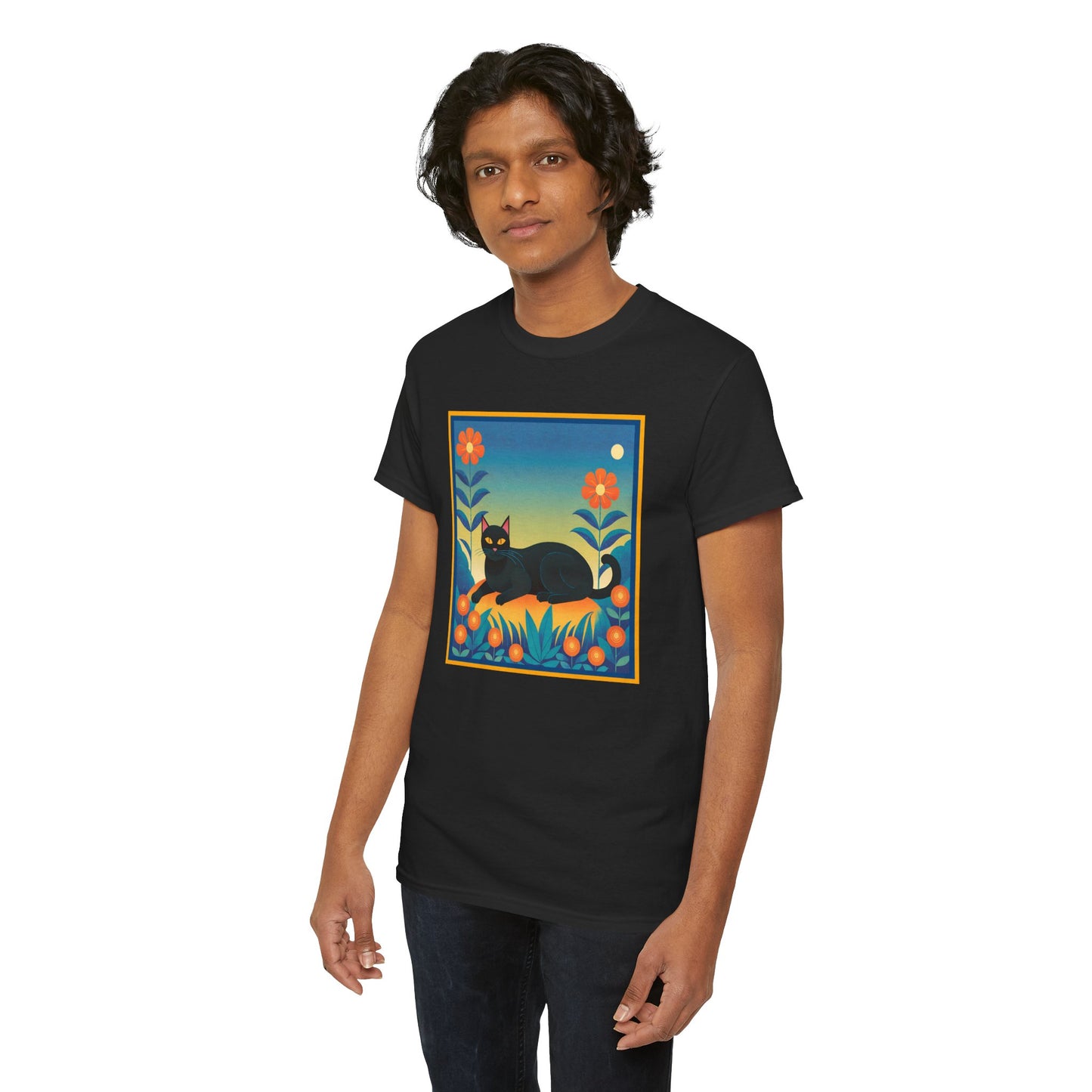 Black Cat Retro T-shirt