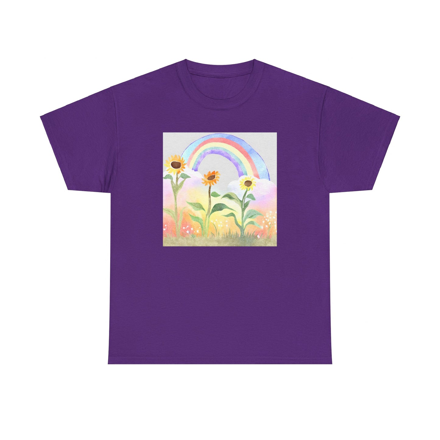 Sunflowers & Rainbow v4 T-shirt