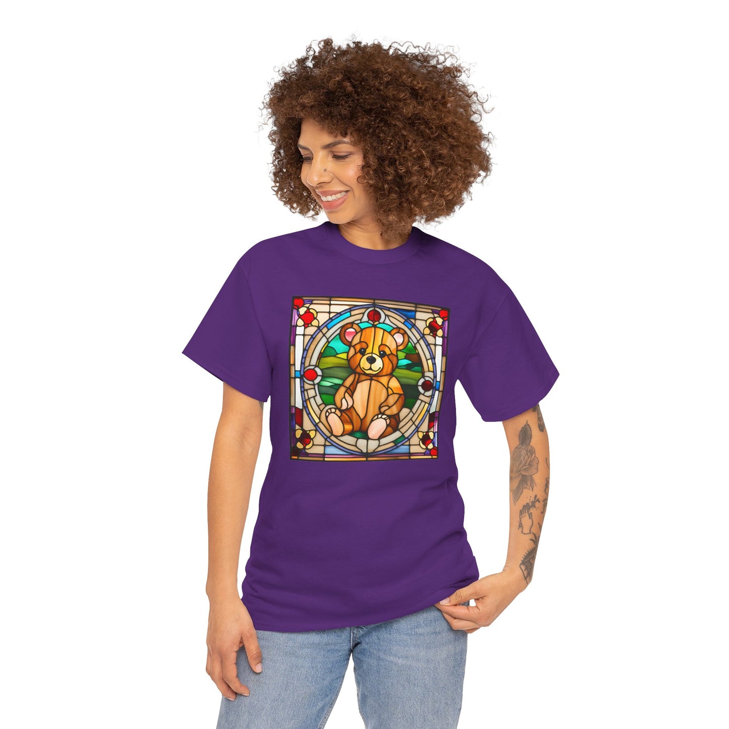 Teddy Bear Stained Glass T-shirt