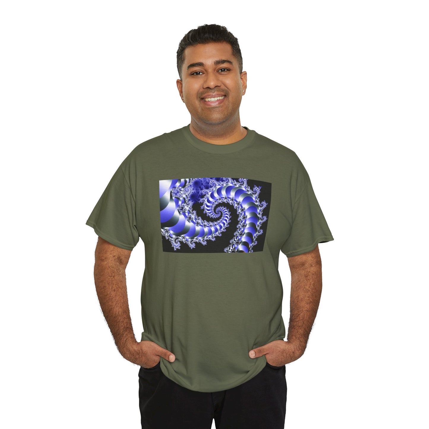 Blue Mandelbrot Set v2 T-shirt