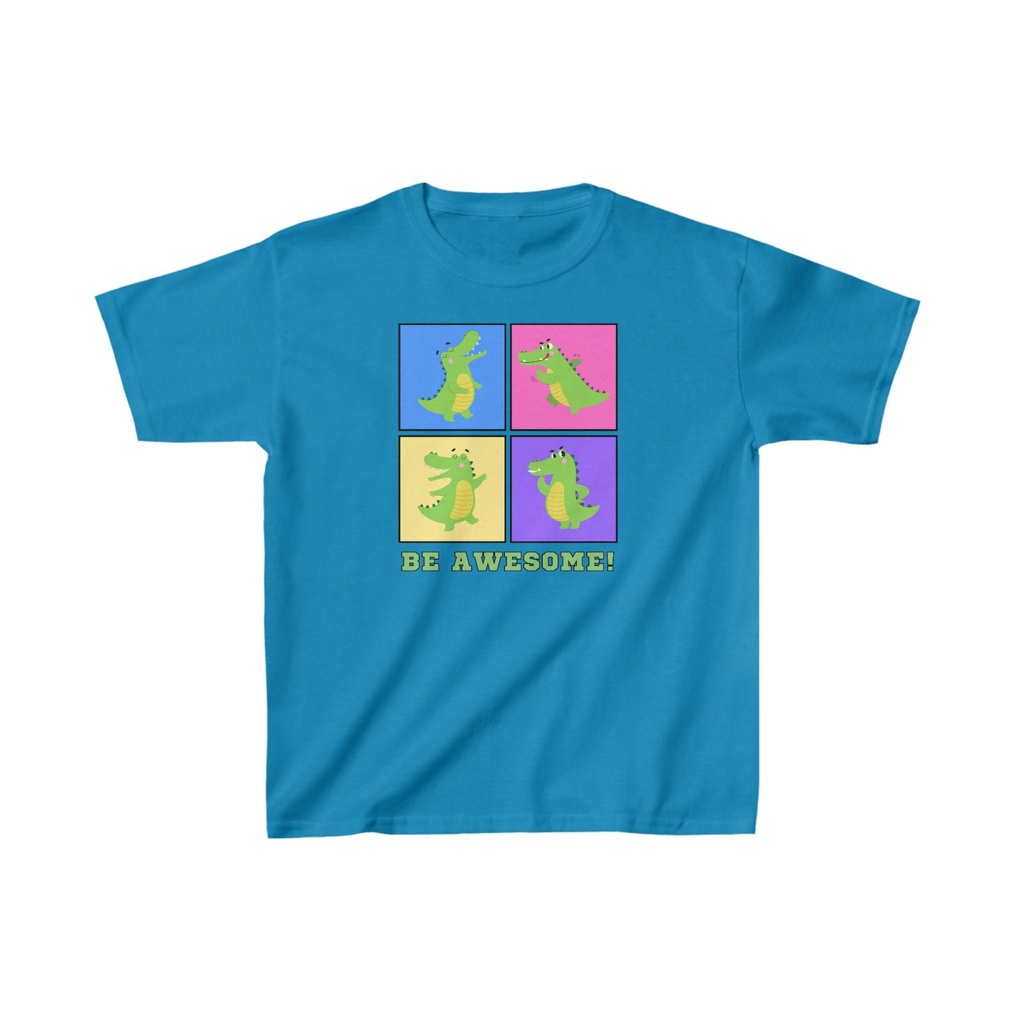 Be Awesome! (4) - designed by Berkeley age 7 - Kids Heavy Cotton™ Tee