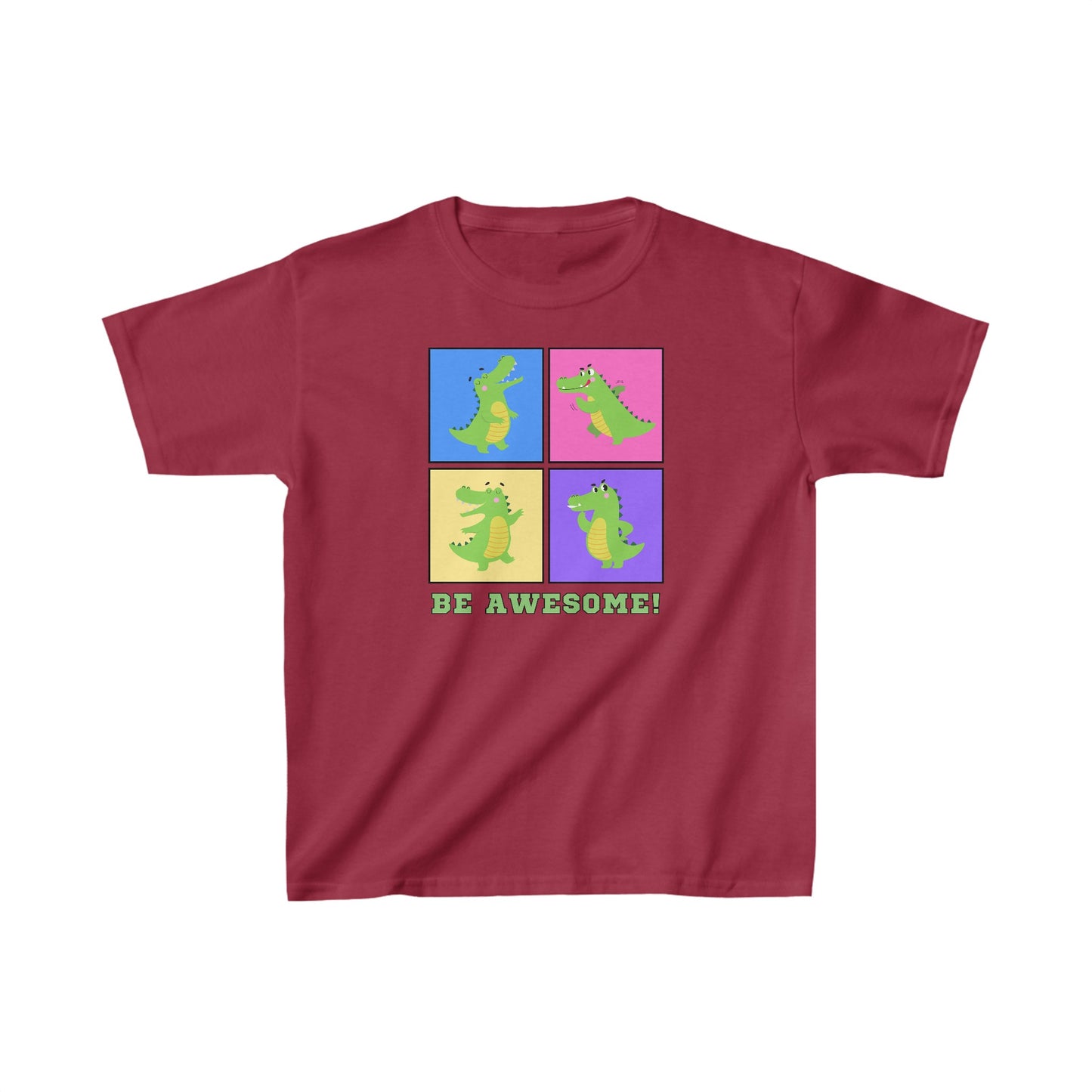 Be Awesome! (4) - designed by Berkeley age 7 - Kids Heavy Cotton™ Tee