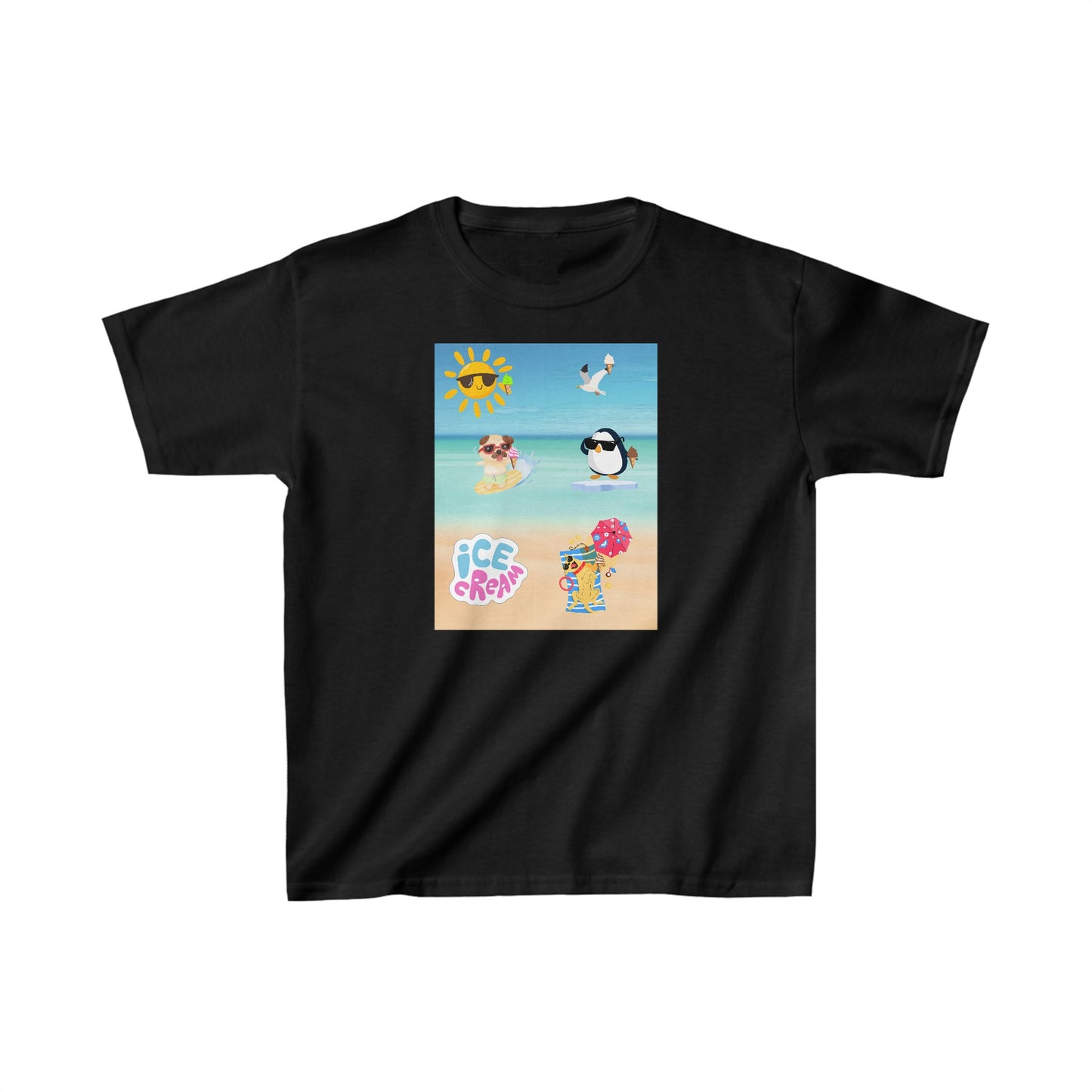 Ice Cream! - designed by Berkeley age 7 - Kids Heavy Cotton™ Tee